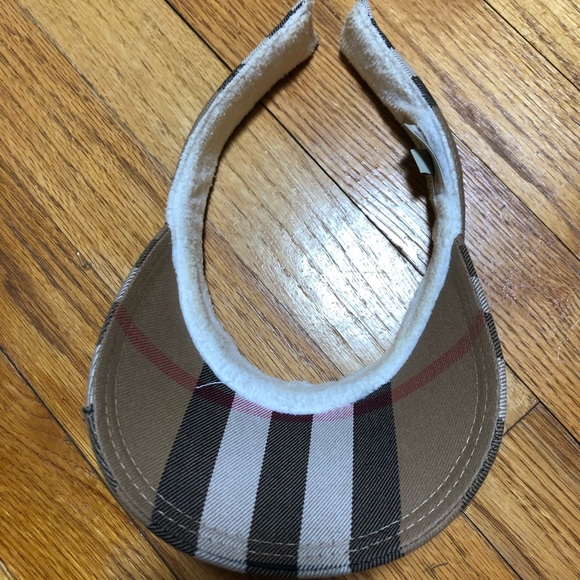 BURBERRY SUN VISOR PLAID GOLF CAP • Preowned One Size - Picture 4 of 7